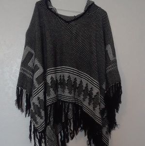 poncho with fringe